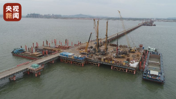 用時196天 黃茅海跨海通道橋塔樁基全部完成澆筑