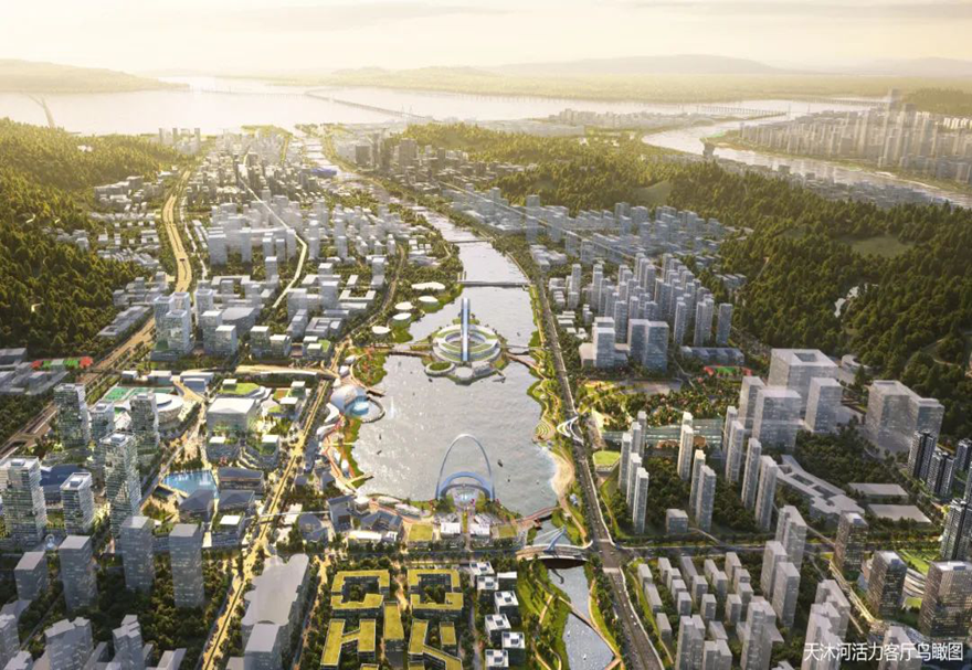 2021年12月，橫琴粵澳深度合作區面向全球征集城市設計方案，旨在塑造“琴澳一體”的活力都市形象，深入推進“產、城、人、文”融合發展，充分挖掘空間發展潛力。圖為城市設計方案參賽作品。