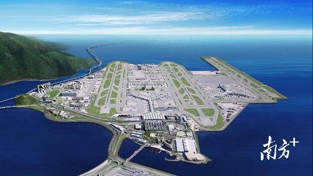 香港國際機場三跑道系統 (設計圖)。