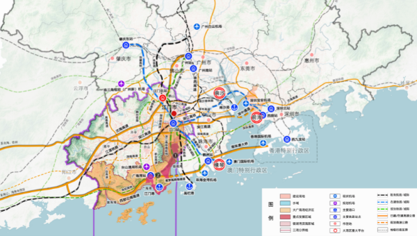 江門大廣海灣經(jīng)濟區(qū)示意圖