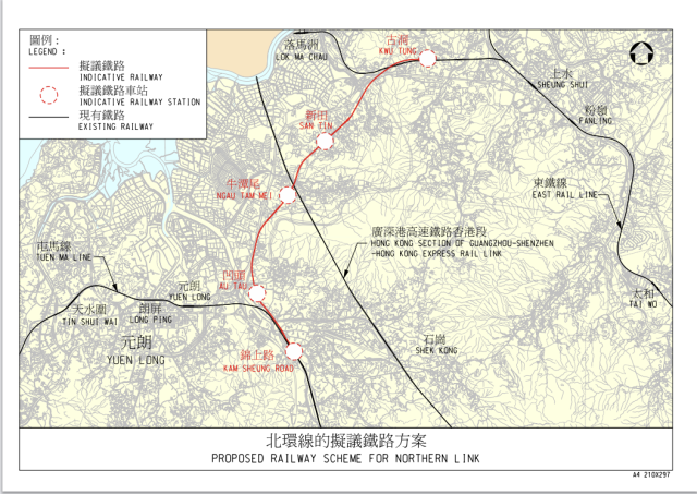 北環線擬建鐵路方案