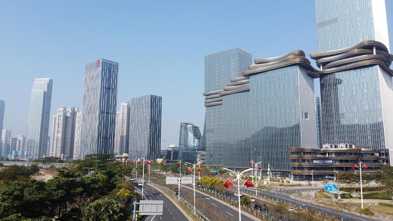 2024年1月1日，廣東珠海，橫琴粵澳深度合作區(qū)樓群。