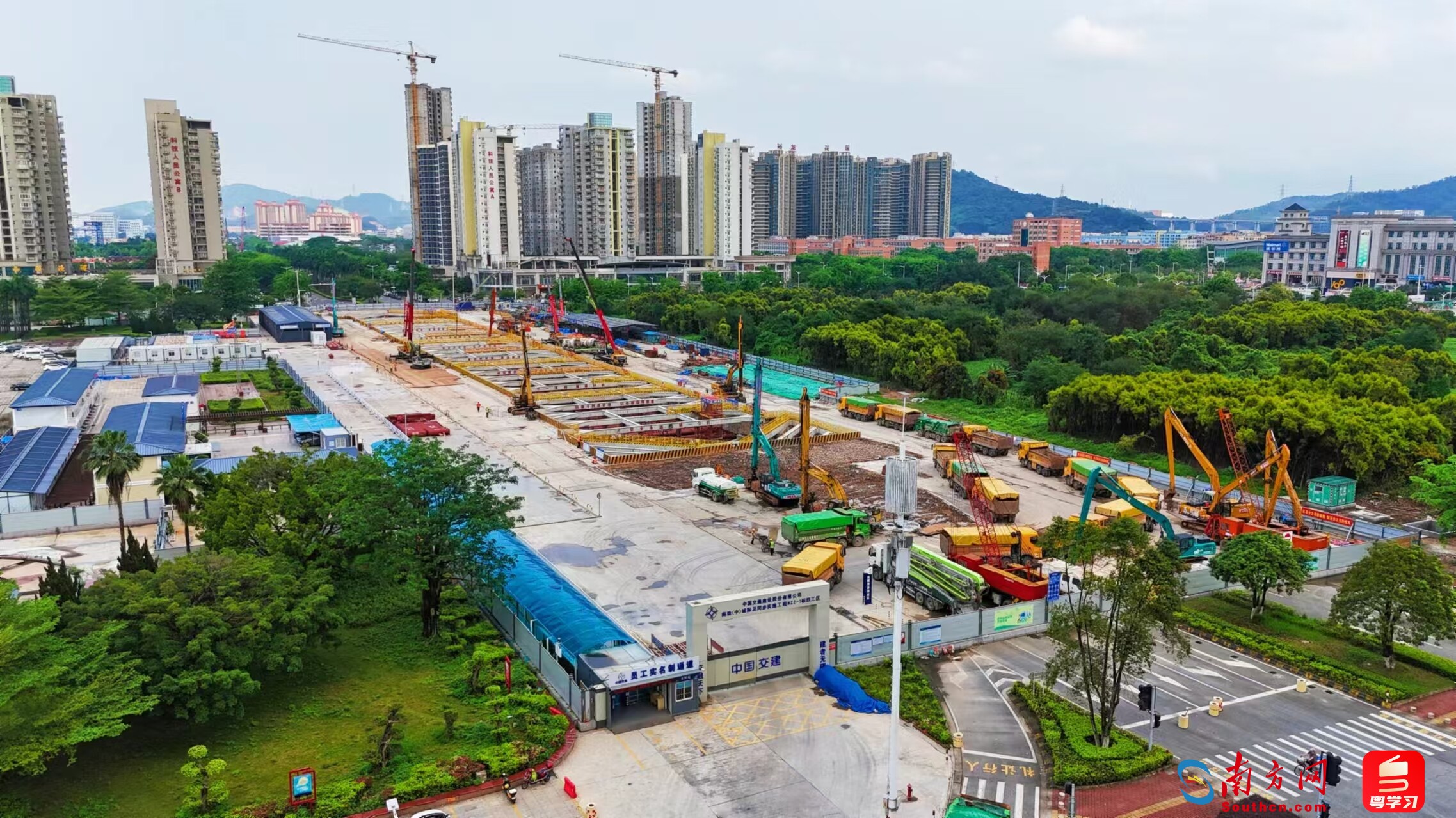南珠（中）城際鐵路施工現場