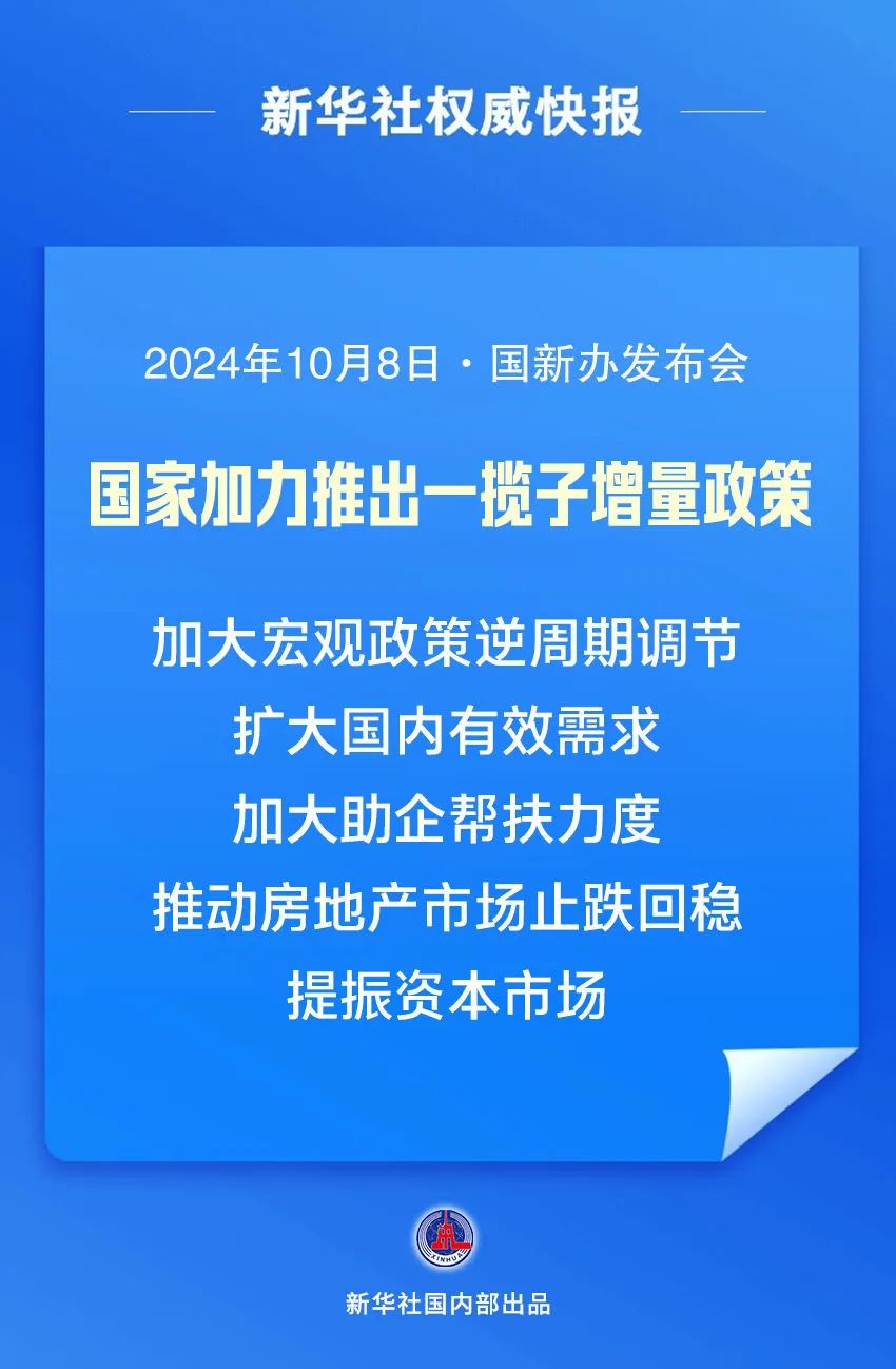 我國將圍繞五個方面加力推出一攬子增量政策,推動經濟持續回升向好。圖源新華社 我國將圍繞五個方面加力推出一攬子增量政策,推動經濟持續回升向好。圖源新華社