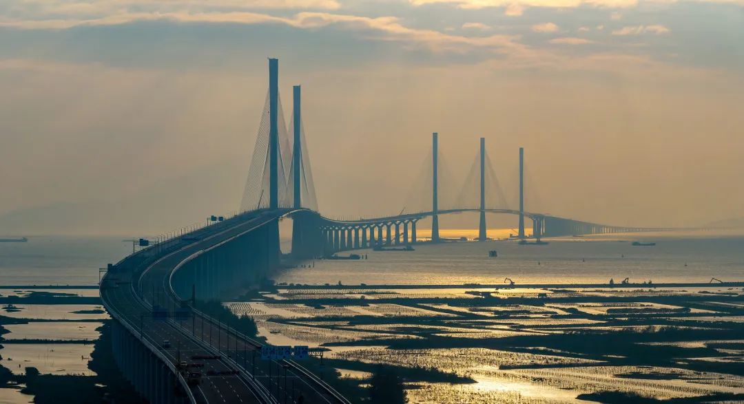 遠眺黃茅海跨海通道（馮珠仔 攝）