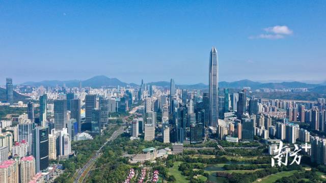 圖為深圳中心城區。 圖為深圳中心城區。