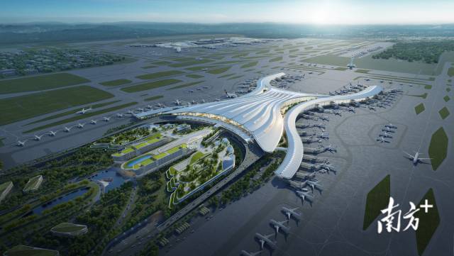 廣州白云機場T3航站樓效果圖。 廣州白云機場T3航站樓效果圖。