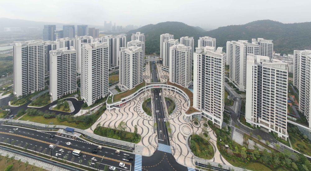 這是2024年11月24日拍攝的橫琴澳門新街坊小區(無人機照片)。新華社記者 鄧華 攝 這是2024年11月24日拍攝的橫琴澳門新街坊小區(無人機照片)。新華社記者 鄧華 攝