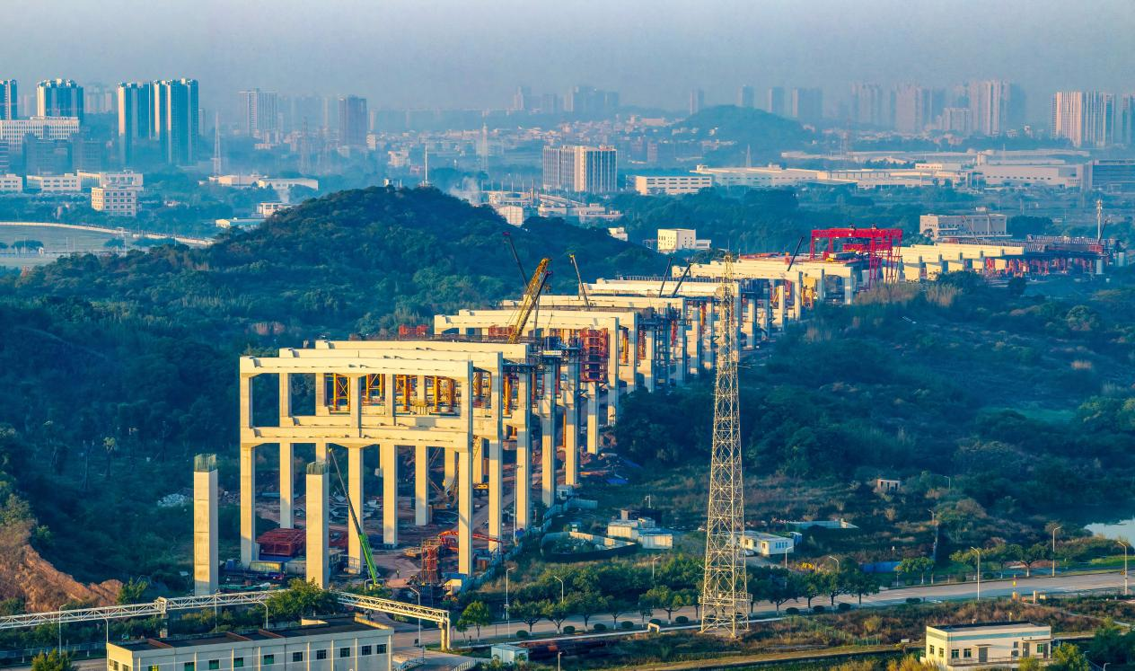 獅子洋通道建設現場 獅子洋通道建設現場