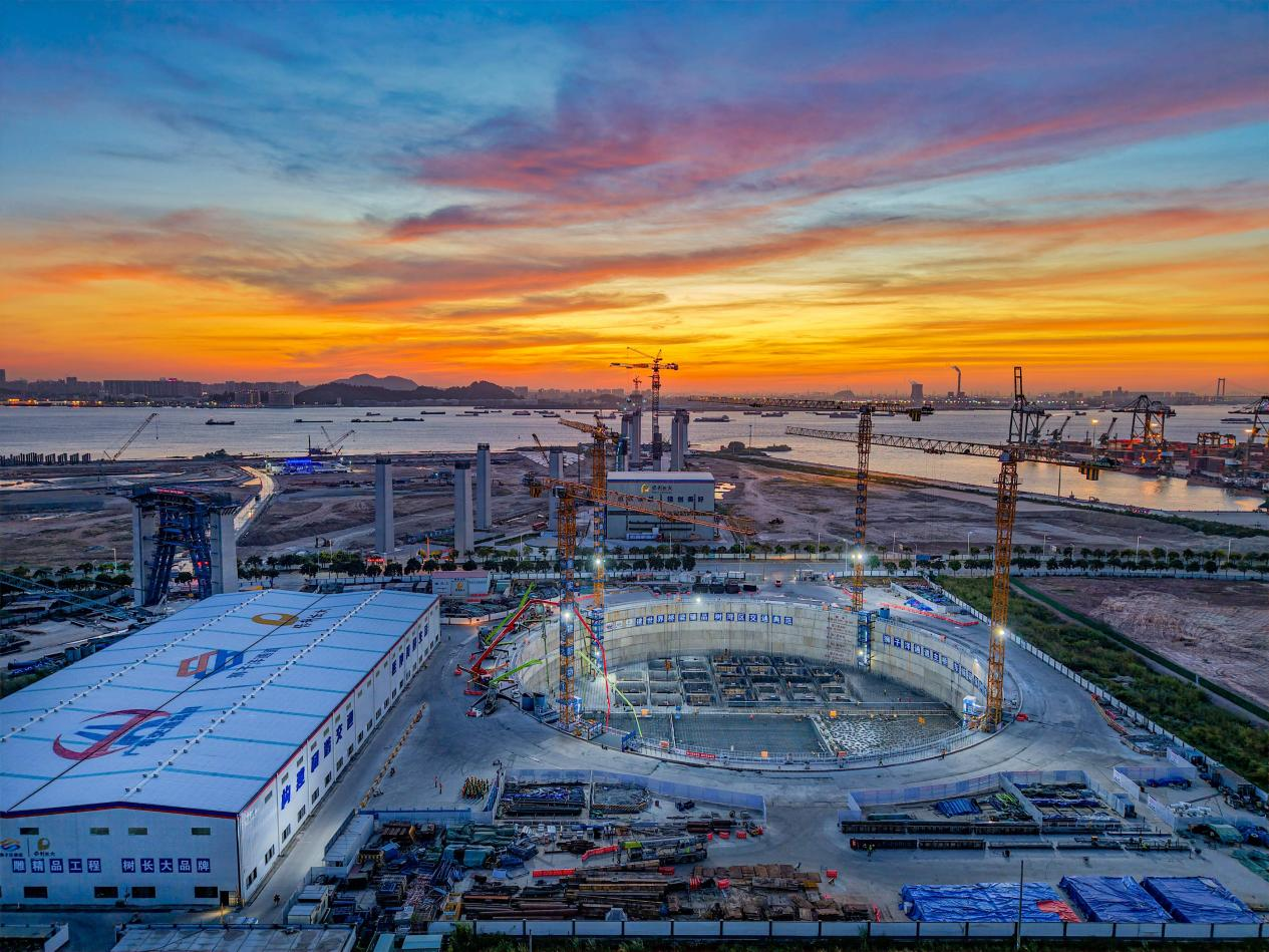 獅子洋通道施工現場 獅子洋通道施工現場