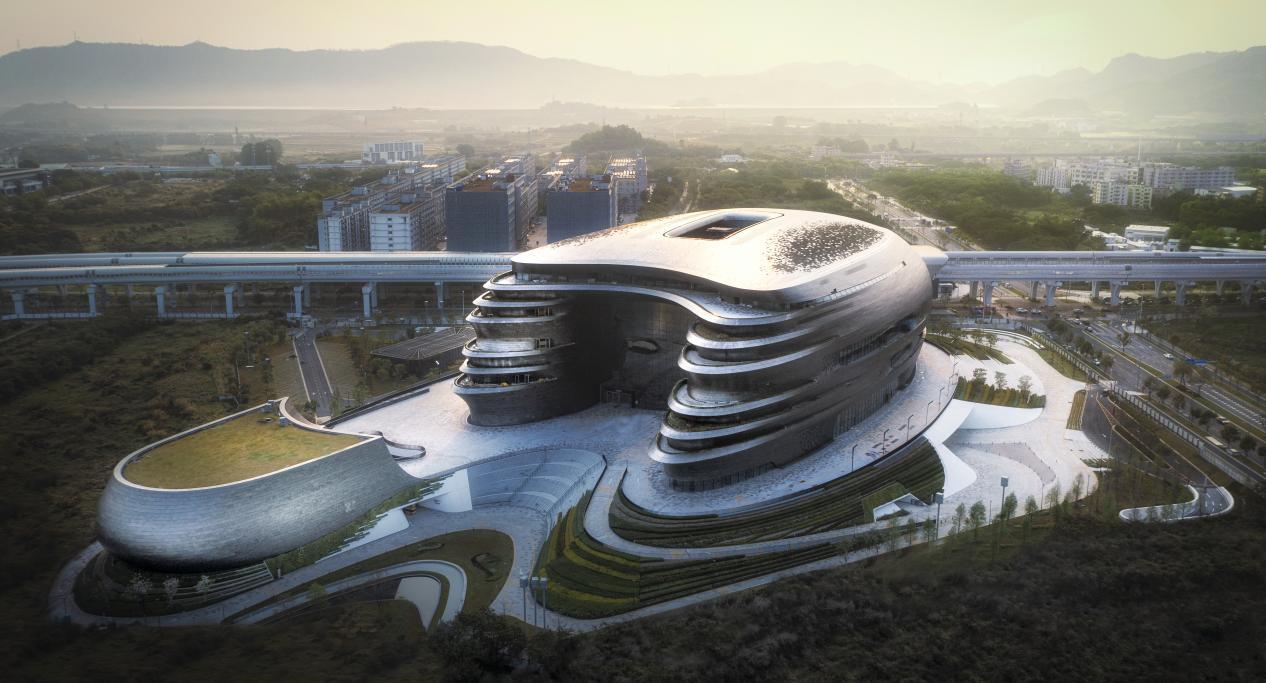  位于深圳光明科學城核心位置的深圳科學技術館。
