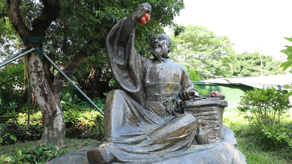 這是6月6日拍攝的惠州中山公園（惠州府城遺址公園）內(nèi)的東坡雕像。新華社記者 李思佳 攝