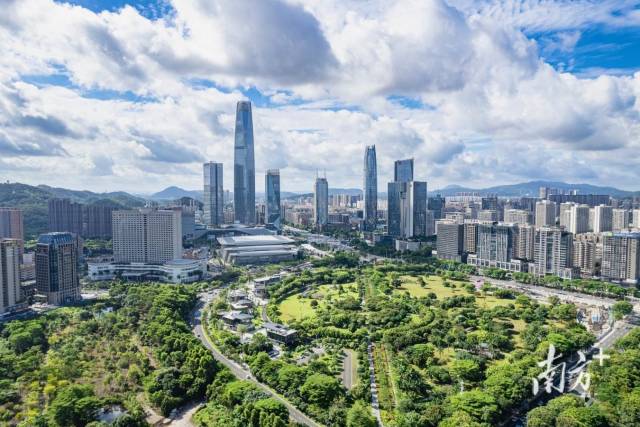 東莞市中心航拍。 東莞市中心航拍。