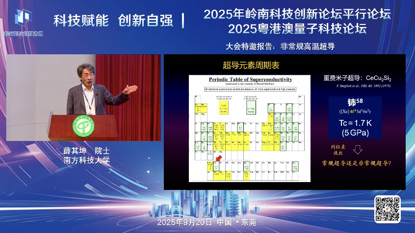 國家最高科學技術獎獲得者、中國科學院院士、南方科技大學校長薛其坤以“非常規(guī)高溫超導”為題作主題報告 國家最高科學技術獎獲得者、中國科學院院士、南方科技大學校長薛其坤以“非常規(guī)高溫超導”為題作主題報告