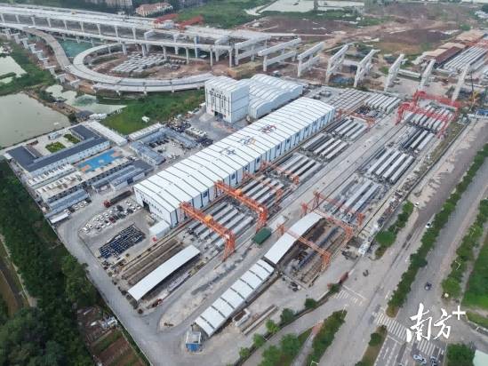 獅子洋通道T15合同段項目建設現場。