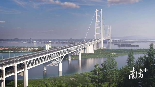 獅子洋通道效果圖。 獅子洋通道效果圖。