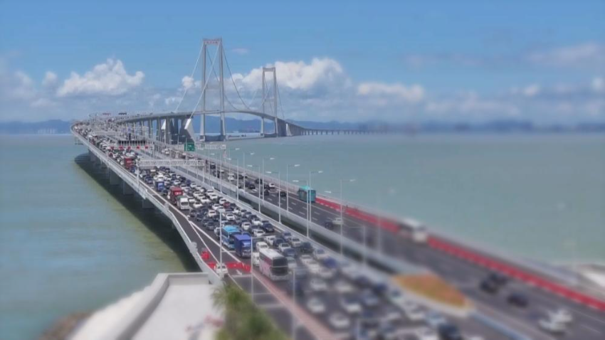 深中通道車流密集 深中通道車流密集